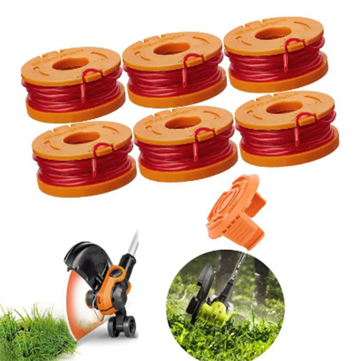 ABMO Set di coperture per bobine per trimmer per tosaerba WA0010 Bobina WA6531 Parti di utensili per copertura linea