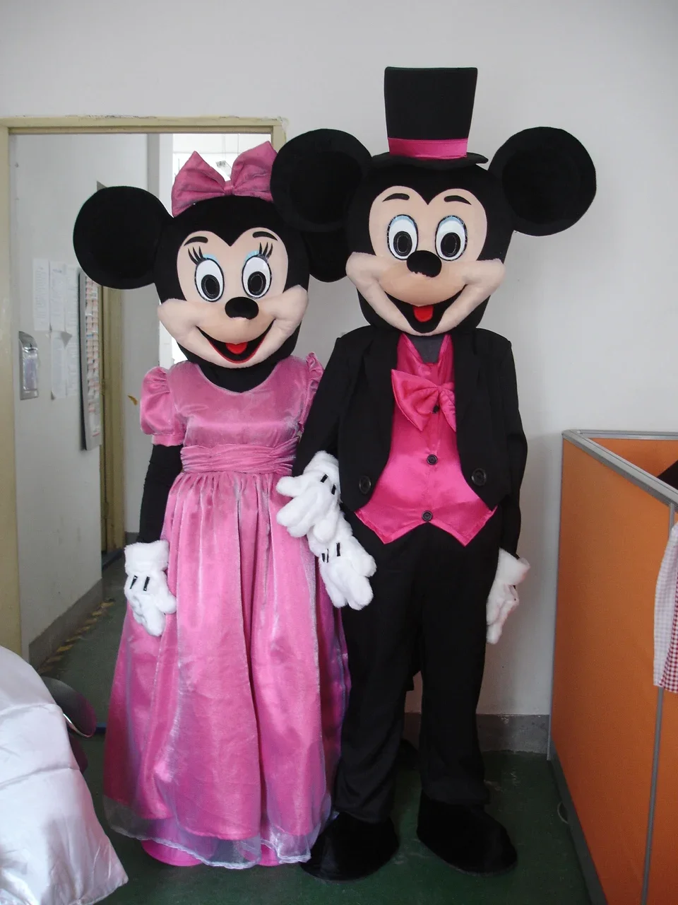 Cosplay abito da sposa Mouse Boy Mickey and Mouse Girl Minnie costume mascotte pubblicità Party Animal carnival cerimonia puntelli