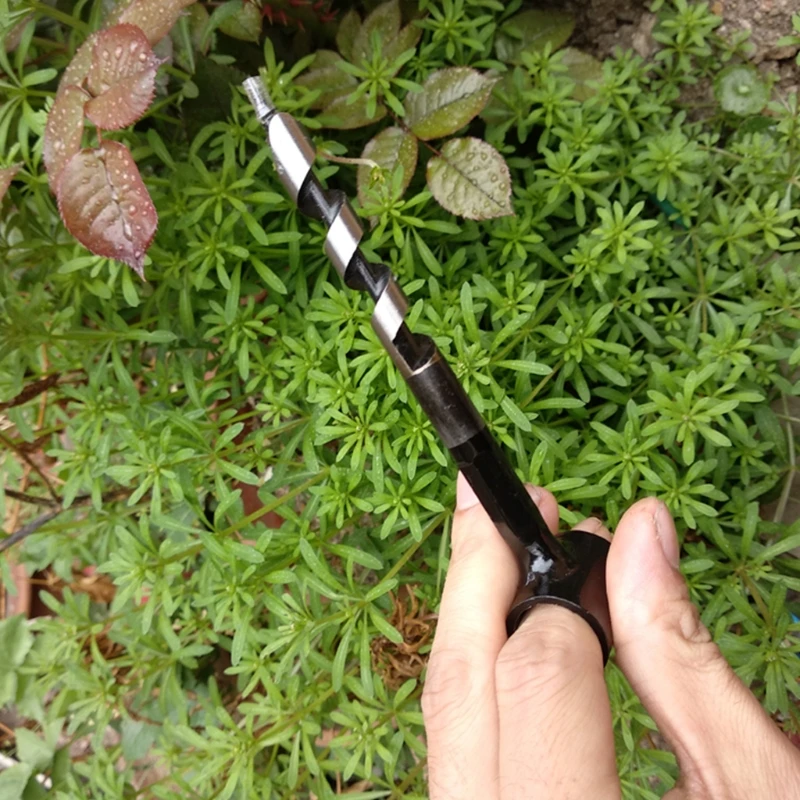 Durable Auger Bit Set 65# High Carbon Steel Woodworking Hand Drill for Drilling in Most Kinds of Woods Outdoor