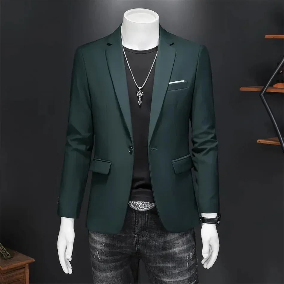 

16 Color Fashion Casual Business Office Mens Suit Jacket Blazer Luxurious Bride's Wedding Dress Party Formal Suits Coat M-6XL