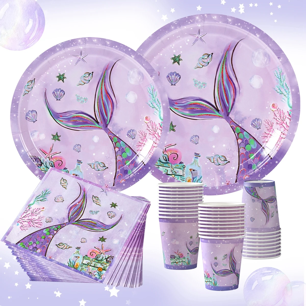 Mermaid Tail Cupcake Stand Under The Sea Little Mermaid Birthday Party Decor Birrhday Party Decor Kids Girls Party Supplies