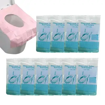 일회용 변기 시트 커버, 방수 안전 변기 시트 패드, 휴대용 커버 매트, 여행 캠핑 욕실 액세서리, 10 개 