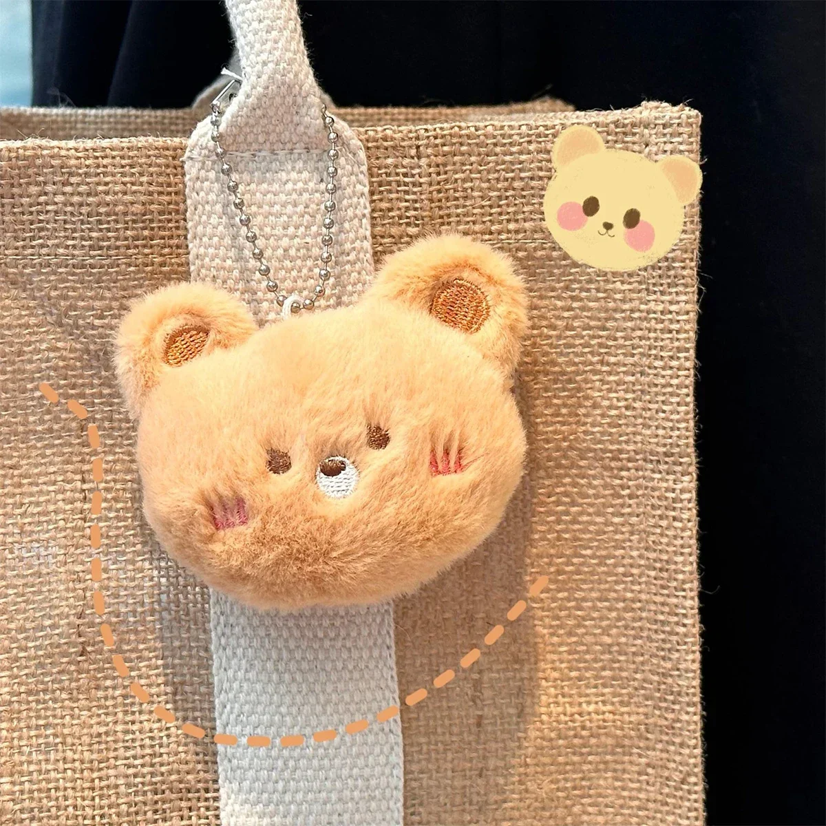 LLavero de muñeco de juguete de peluche de animal lindo, relleno esponjoso y suave, colgante de mochila de juguete, llave de coche divertida, llavero chirriante, accesorios