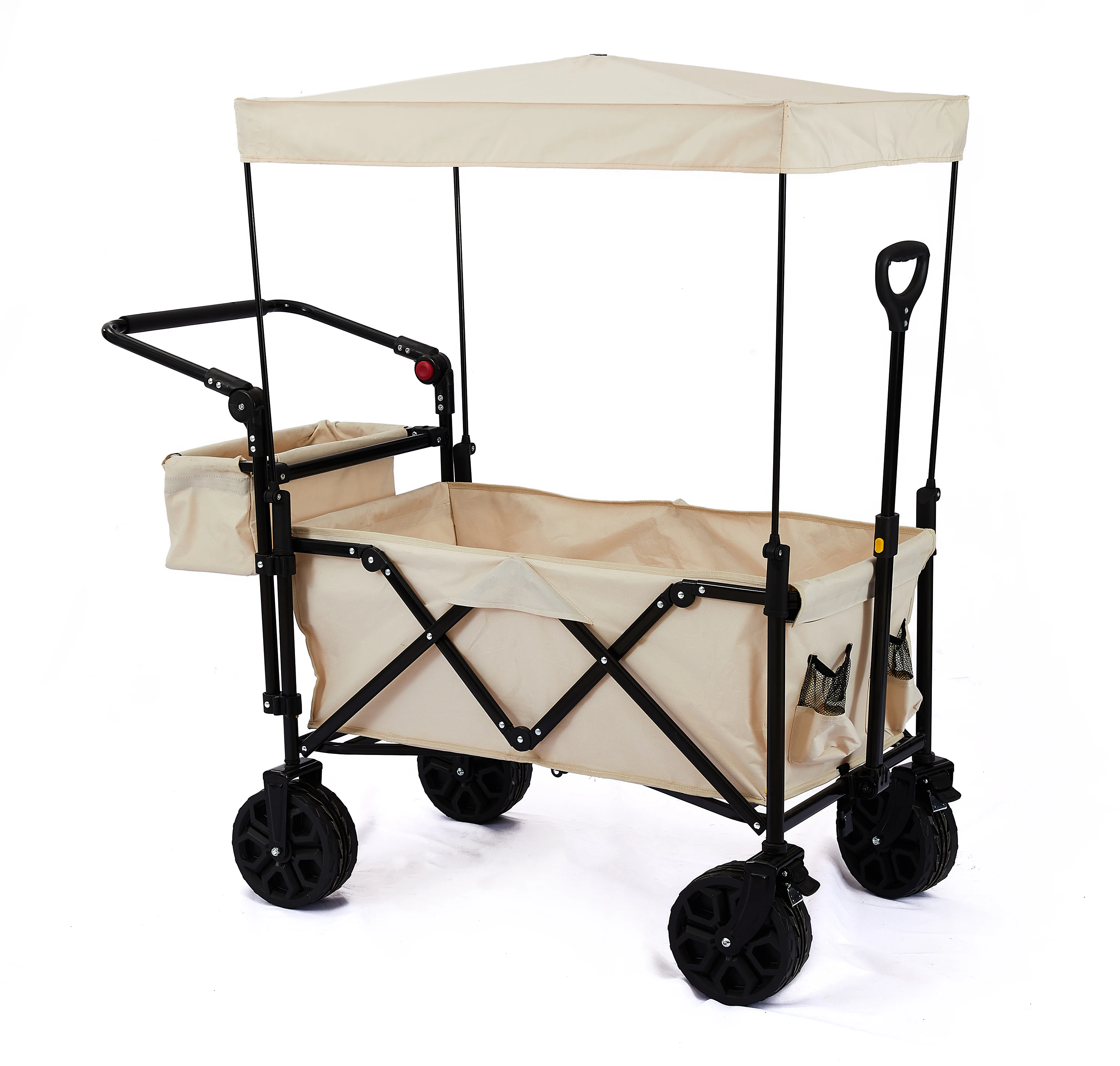 Trolley OEM Folding Trolley Hand Wagon Stroller Garden Beach Wagon Trucks With Adjustable Handle