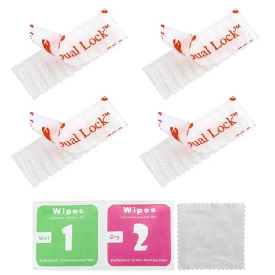 

EZ Pass/IPass/IZoom Toll Tag Fastlane Mounting Kit - 2 Sets Reclosable Fastener Peel and Stick Adhesive Dual Lock Tape Strips