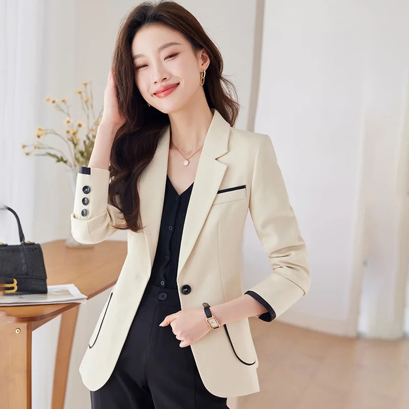 Formal Professional Elegant Blazers Jackets Coat Women Office Ladies Business Work Wear Career Interview Outwear Tops Plus Size