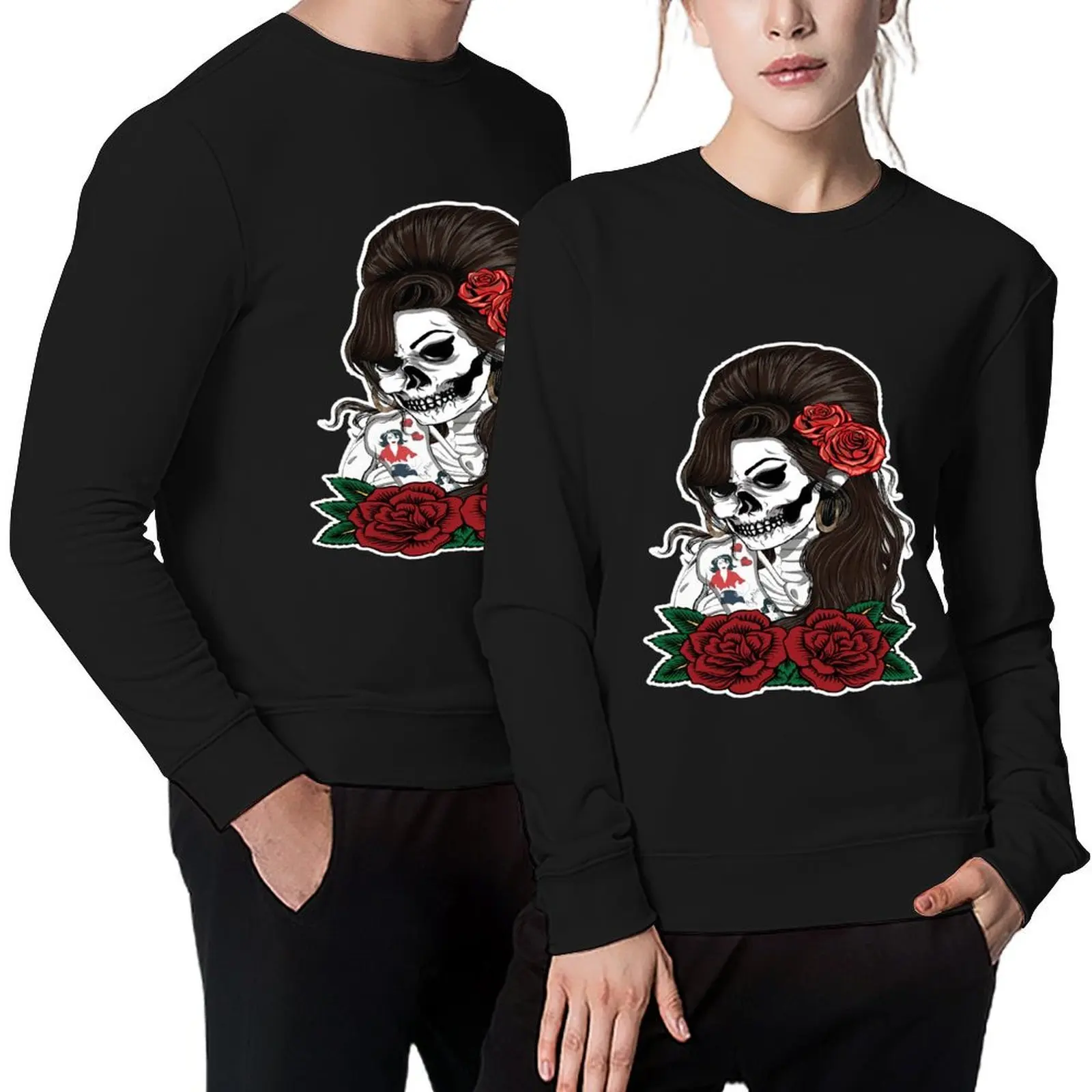 

Amy Winehouse Skull Unique Pullover autumn clothes men's clothing men's coat anime clothes sweatshirt male