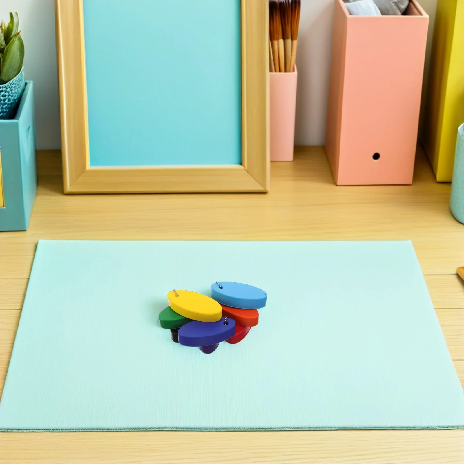 

8Pcs Floating Oval Foam Keychain Lightweight Durable Waterproof Key Ring for Boating Fishing Sailing Outdoor Water Activities