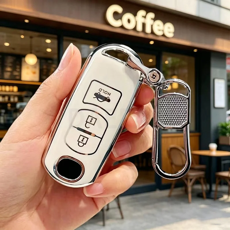 2 3 4 Buttons TPU Car Key Case Cover for Mazda 2 3 6 Atenza Axela Demio CX-5 CX5 CX-3 CX7 CX-9 2015 - 2026 Protected Shell