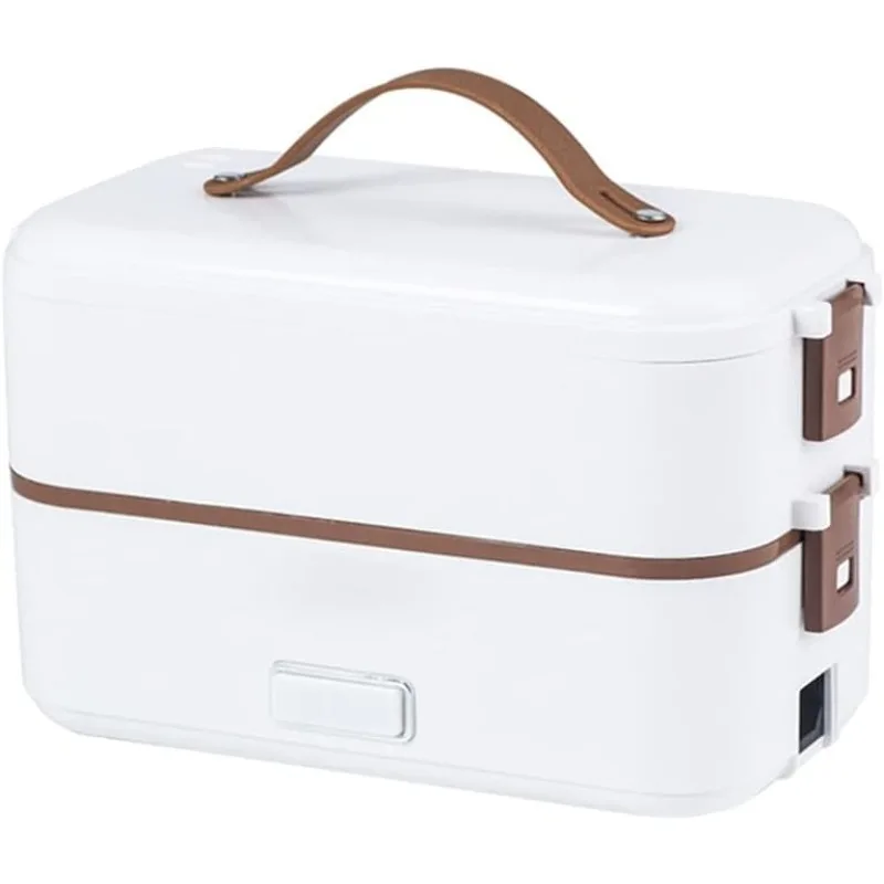 Electric Lunch Box, Portable Food Warmer for Home Office, 2 Layers Steamer Lunch Box, Removable Stainless Steel Container