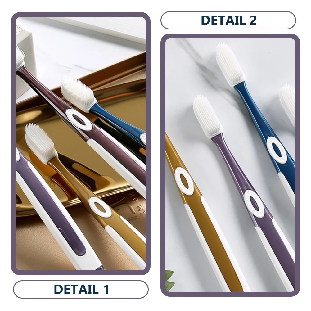 8 قطعة رؤوس استبدال فرشاة الأسنان ذات شعيرات صغيرة فرشاة أسنان للكبار مقاومة للاهتراء فرش يدوية قبضة مريحة للمنزل و