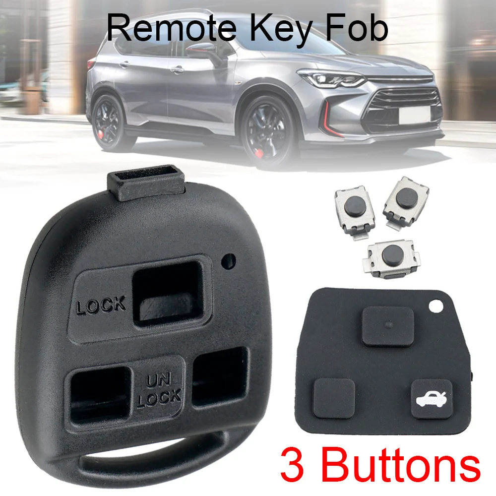 2 / 3 Buttons Universal Pad Switch Remote Car Key Shell Case Fit for Toyota RAV4 Yaris Prado Corolla Land Cruiser Previa Tarago