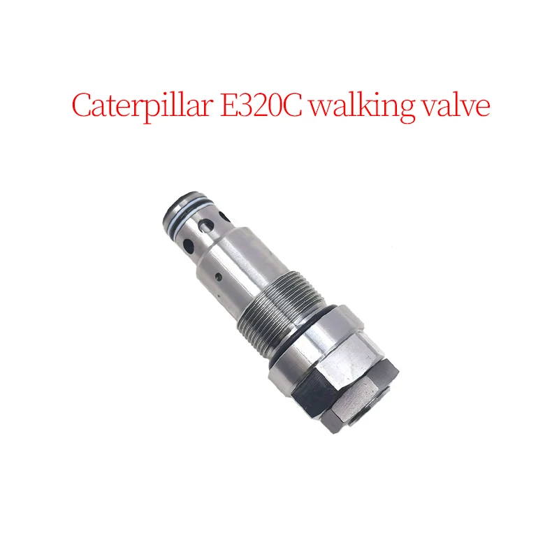 Excavator Accessories Construction Machinery Parts Suitable for Caterpillar E320C Walking Valve (Length: 128mm, Thread: 39mm)