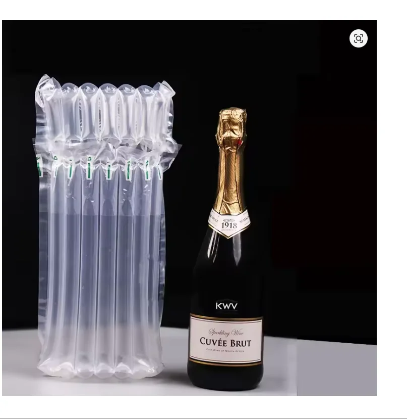 Red Wine Air Column Bag Wine Bottle Protection Bubble Bag Inflatable Packaging Roll Film Transportation Shockproof and Anti-fall