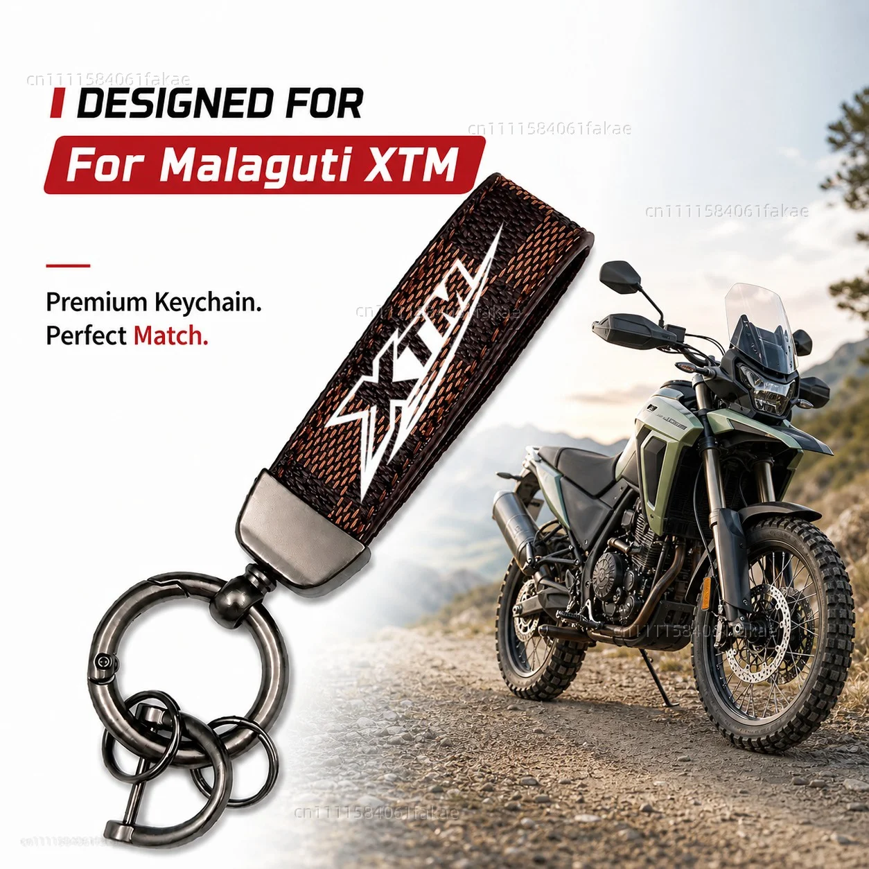 For Malaguti XTM 2008-2024 Motorcycle Keychain Leather Key Ring Custom Logo Gift for Rider Men Women Accessories
