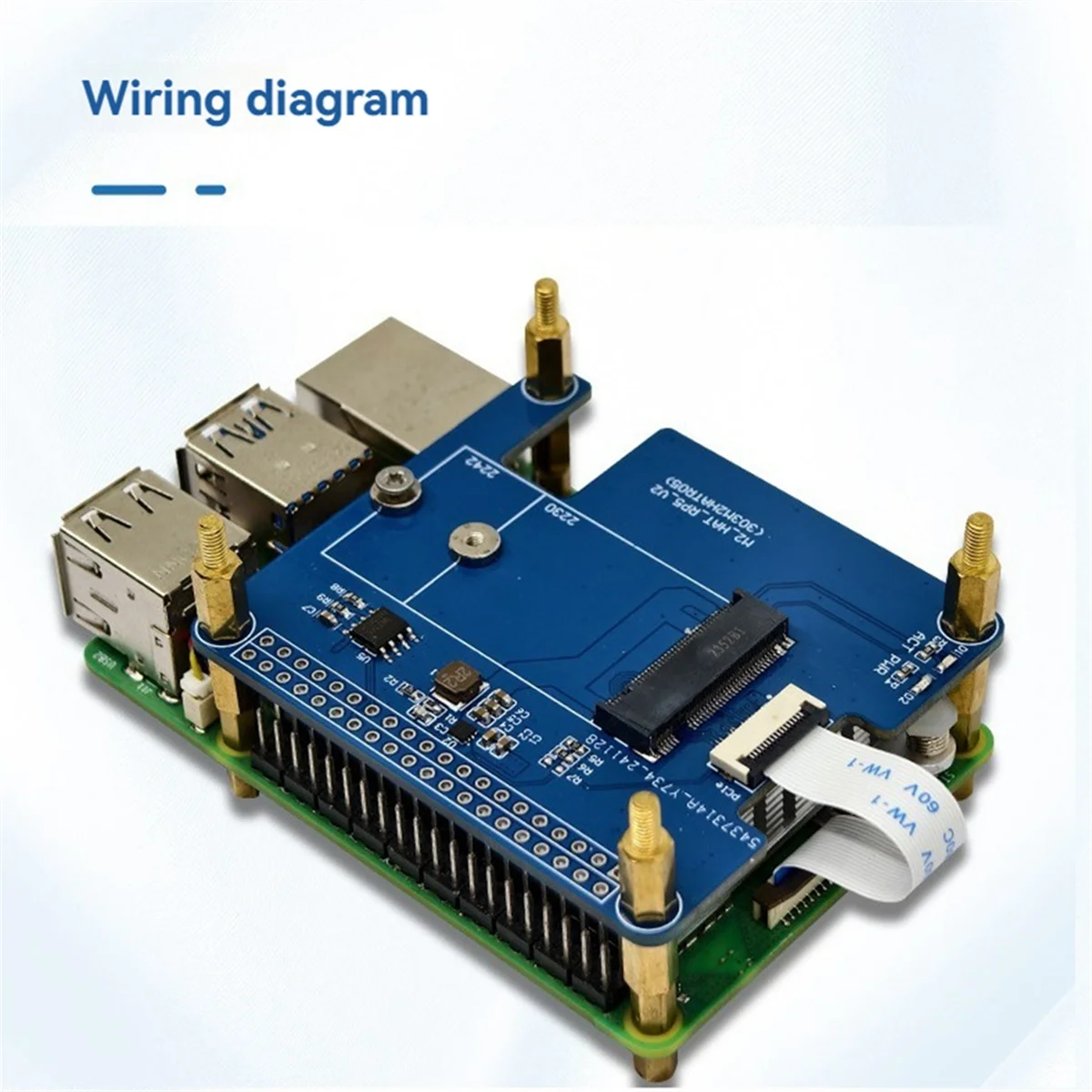 X61A_Voor Raspberry Pi 5 M.2 HAT+ uitbreidingskaart AI-kit