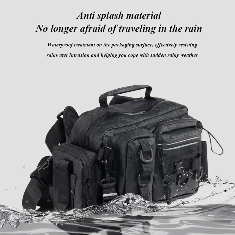 Fishing Lure Bag PVC Waterproof Large Capacity Multi Purpose Fishing Tackle Reel Case Outdoor Shoulder Bags