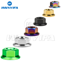 Wanyifa Titanium Nut M5 M6 M8 M10 M12 M14 M16 DIN6923 Flange Hex Nut for Bike Motorcycle Car