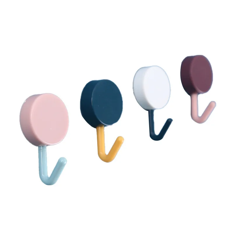 1-10PCS Self Adhesive Wall Hook Strong Kitchen Storage Sticky Hooks Towel Bag Clothing Bathroom Door Hanger Home Organizer Hooks