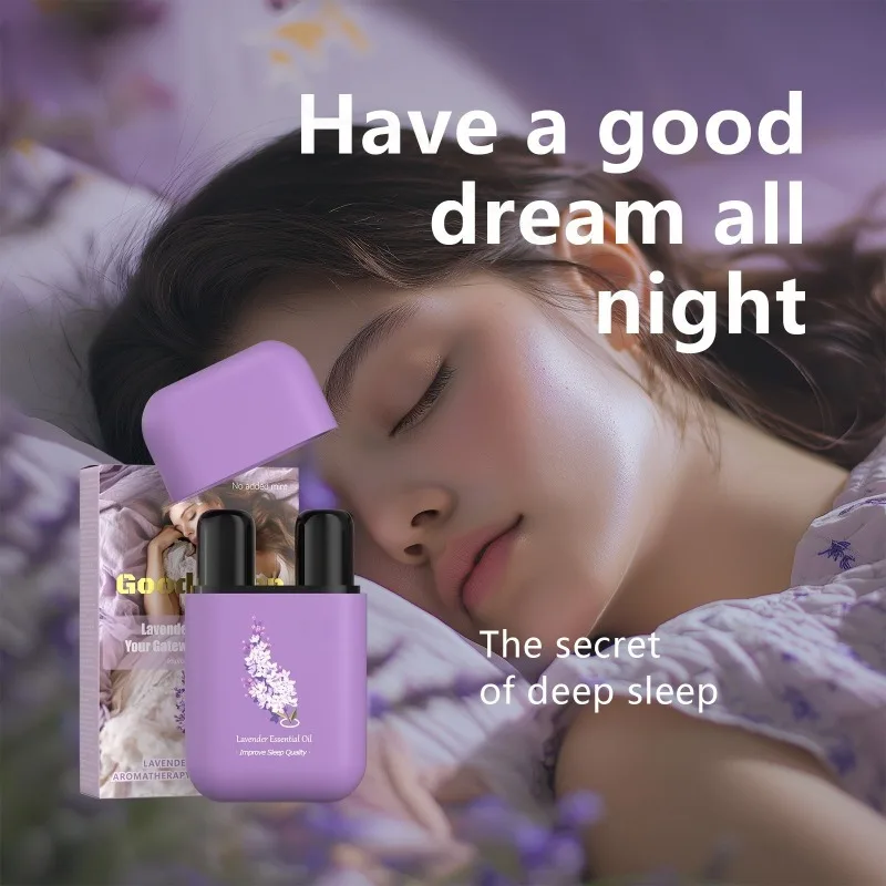 Lavender Essential Oil Nasal Inhaler, Refreshing Mind Soothe Mood Aromatherapy Nasal Stick for Daily Relax Use