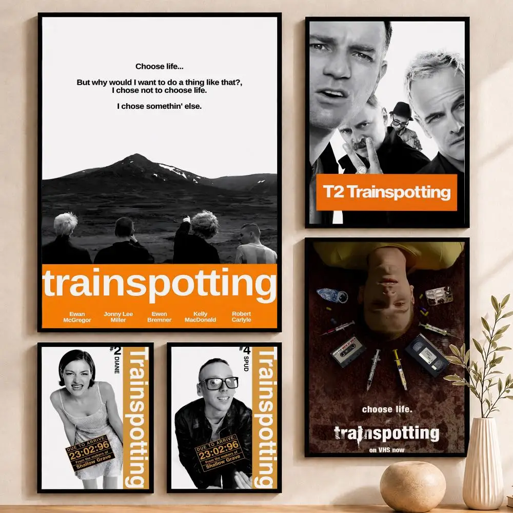 Movie T-Trainspotting Choose L-Life Poster Self-Adhesive Waterproof Wall, Decorative Home Art & Holiday Gift