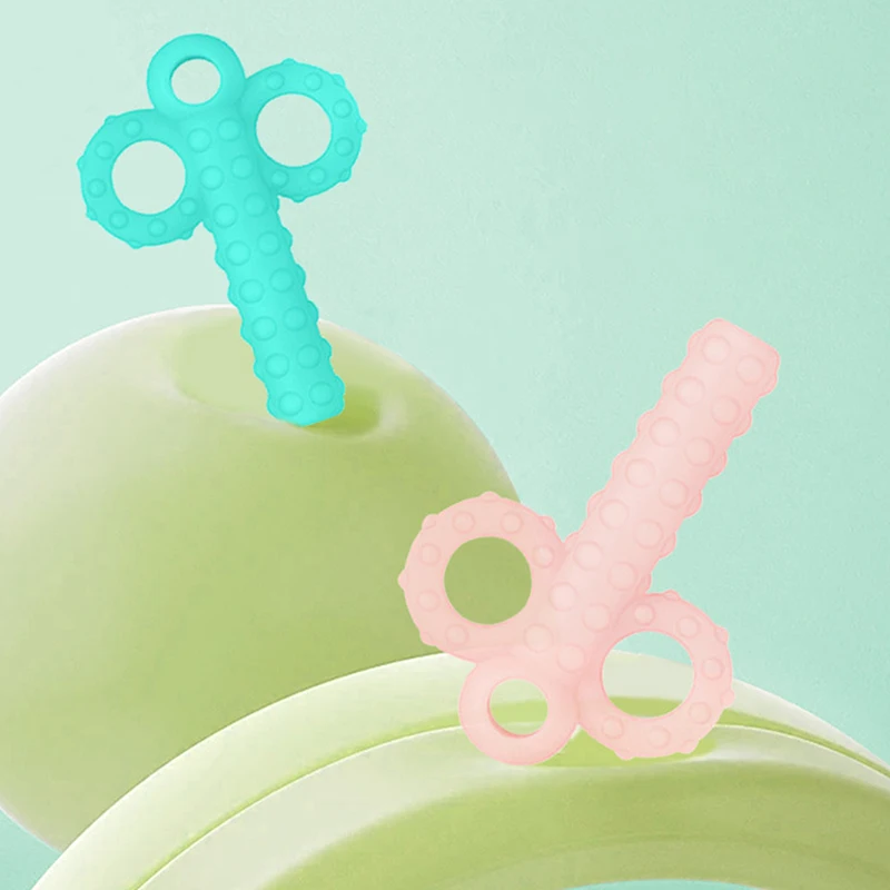 أطفال الكلام العلاج الأسنان مدلك الطفل مضغ أنبوب تلميح الأطفال للتحدث عن طريق الفم إعادة تأهيل العضلات قطار الحديث سيليكون أداة