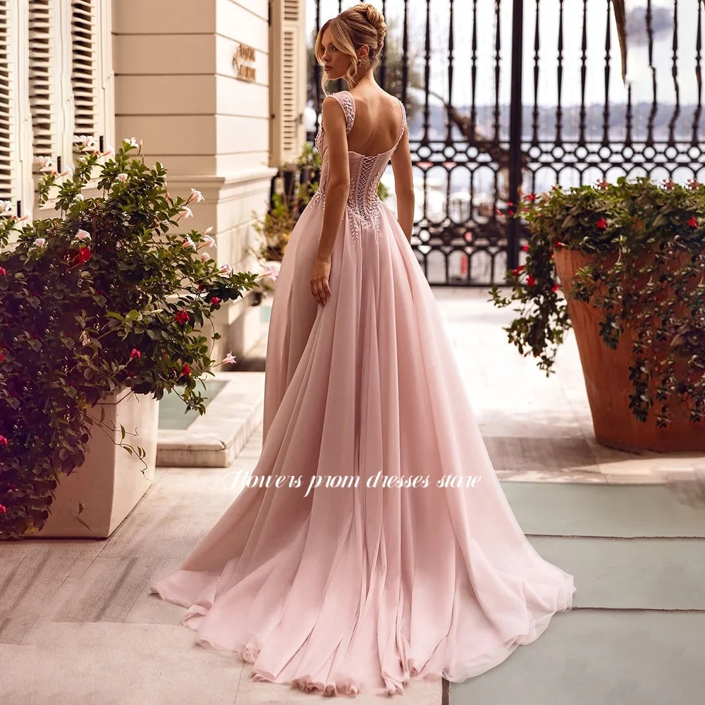 

Flowers Sweetheart Party Dress Beading Crystal Stones Evening Dresses Lace Up Back Prom Dress فساتين السهرة Customized