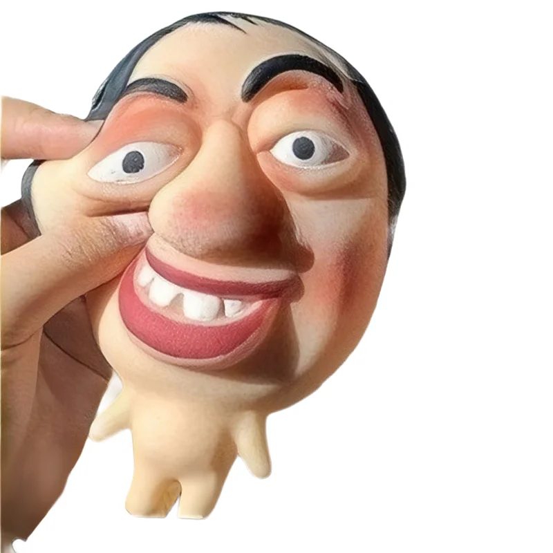 Jouet à presser le visage moche et amusant, personnage d'expression de pétrissage, Fidget, jouet de farces de boutons faits maison, cadeau mignon à rebond lent
