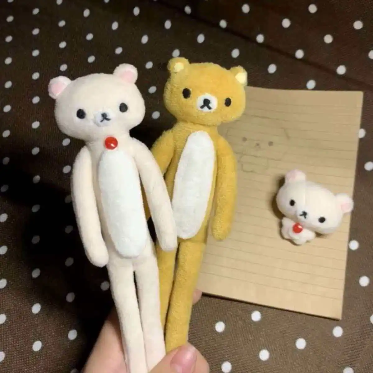 

Long Leg Rilakkuma Plush Keychain Soft Stuffed Doll Bag Pendant Cute Plush Toy Gift For Women Bag Decoration Home Ornament Gifts
