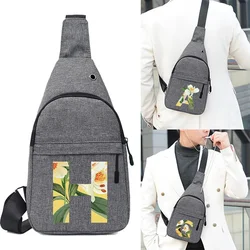 Cross Bag Business Men's Chest Bags Sport Shoulder Bags Floral Serie Pattern Waist Packs Messenger Bag Travel Storage Bags