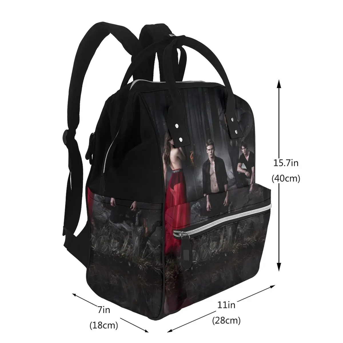 The Vampire Diaries Student Backpack School Bag Hiking Travel Daypack for Men Women Bookbag Shoulder Bags
