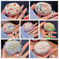 For QCY Crossky C30 Case 3D Cartoon Star Earphone Soft Cover QCY C30 Headphones Box Fundas With Keychain Protective Sleeve Funda