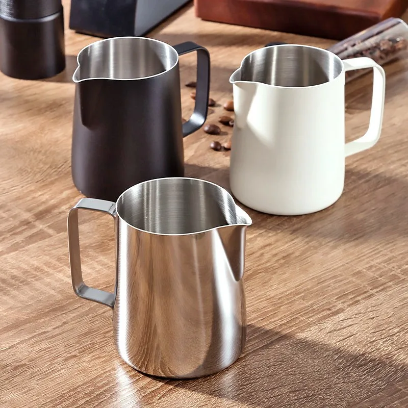 Stainless Steel Pointed Spout Milk Pitcher Latte Art Cup Aesthetic Coffee Tool For Making Milk Foam Fancy Coffee At Home