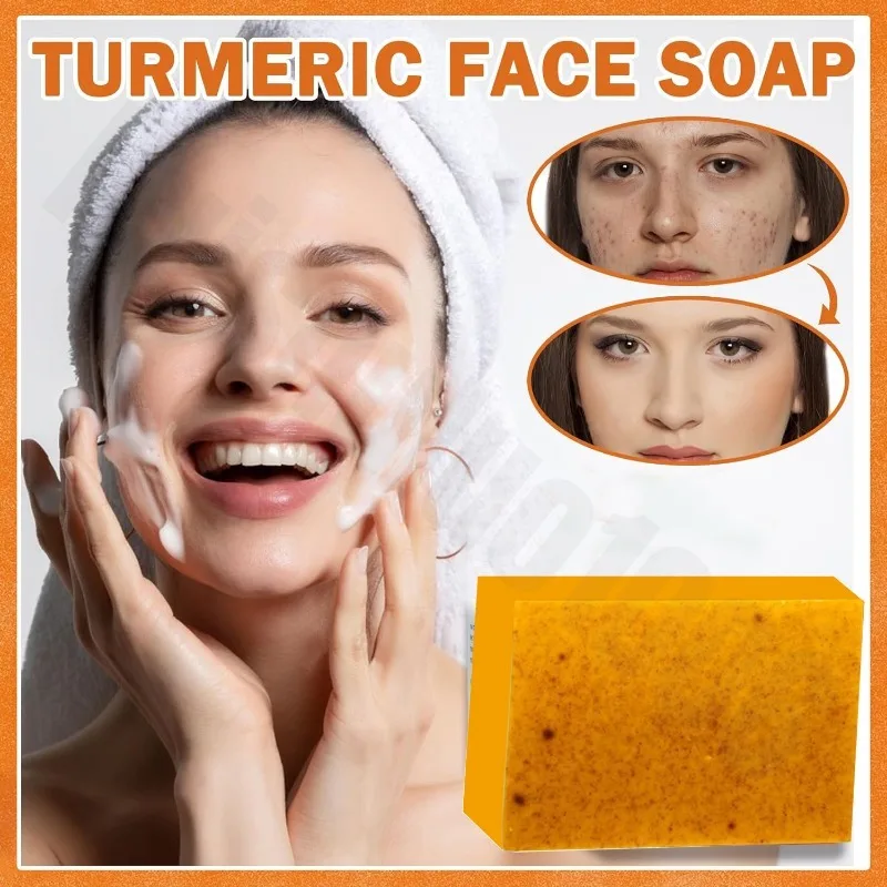 Body Face Underarms Turmeric Lemon Kojic Acid Soap Cleanses Whitening Skin Brightening for Dark Spots Reduces Acne,Fades Scars