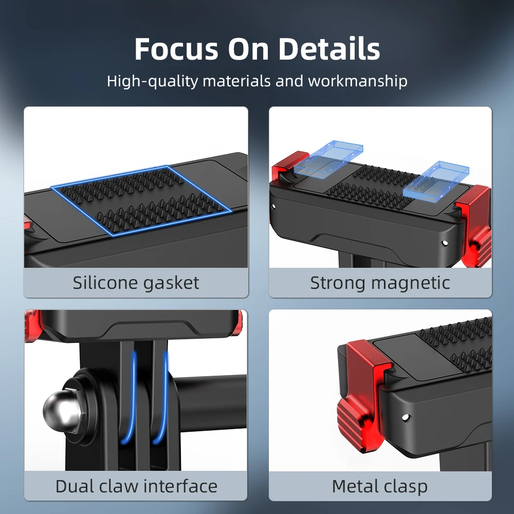 Flymile Camera Mount For DJI OSMO Action 5 Pro/4/3 Quick Release Adapter Mount Magnetic Extension Mount Base Camera Accessories