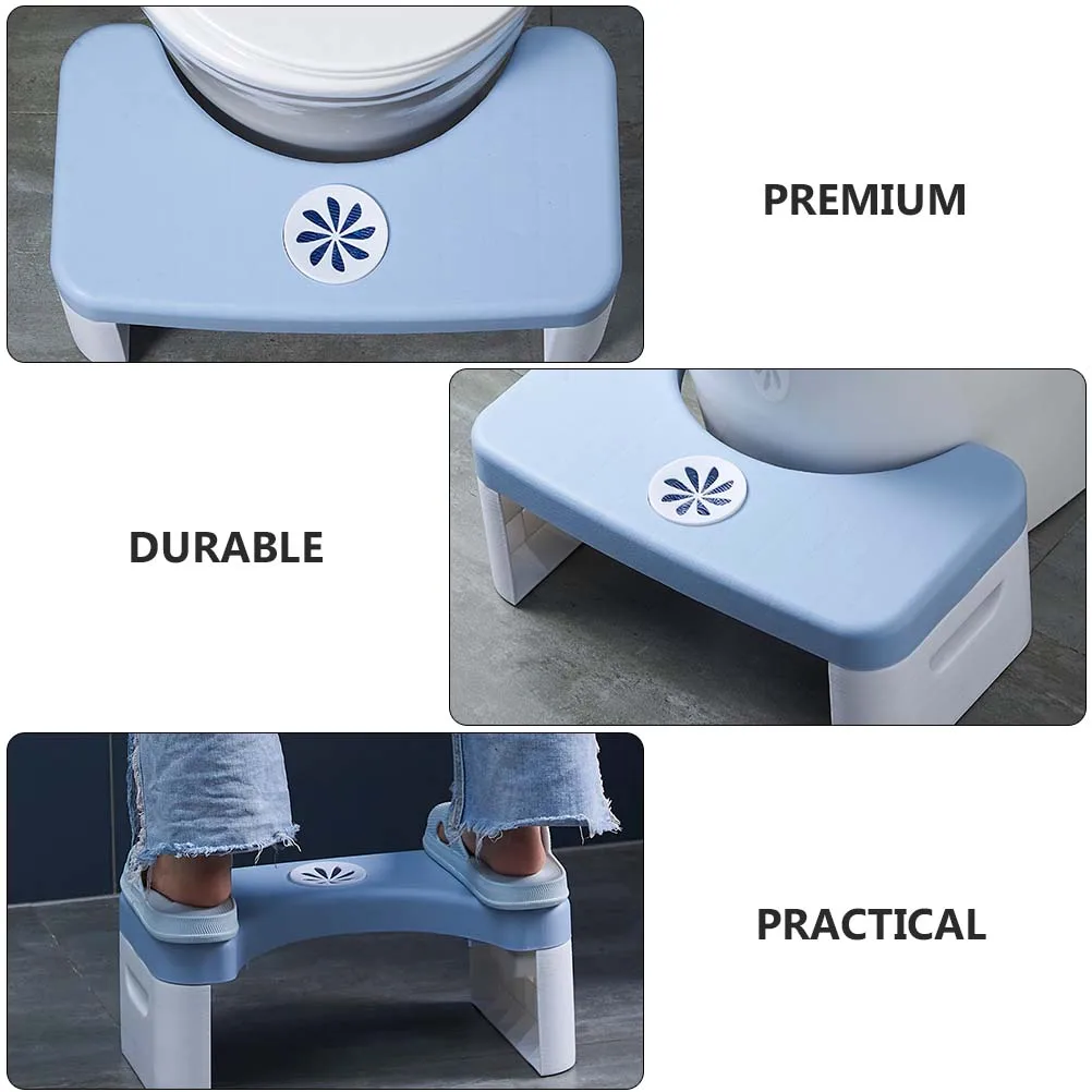 Sgabello da toilette pieghevole in plastica Sgabello per bambini Stabile ausilio per il bagno Design antiscivolo Forte capacità Facile da pulire