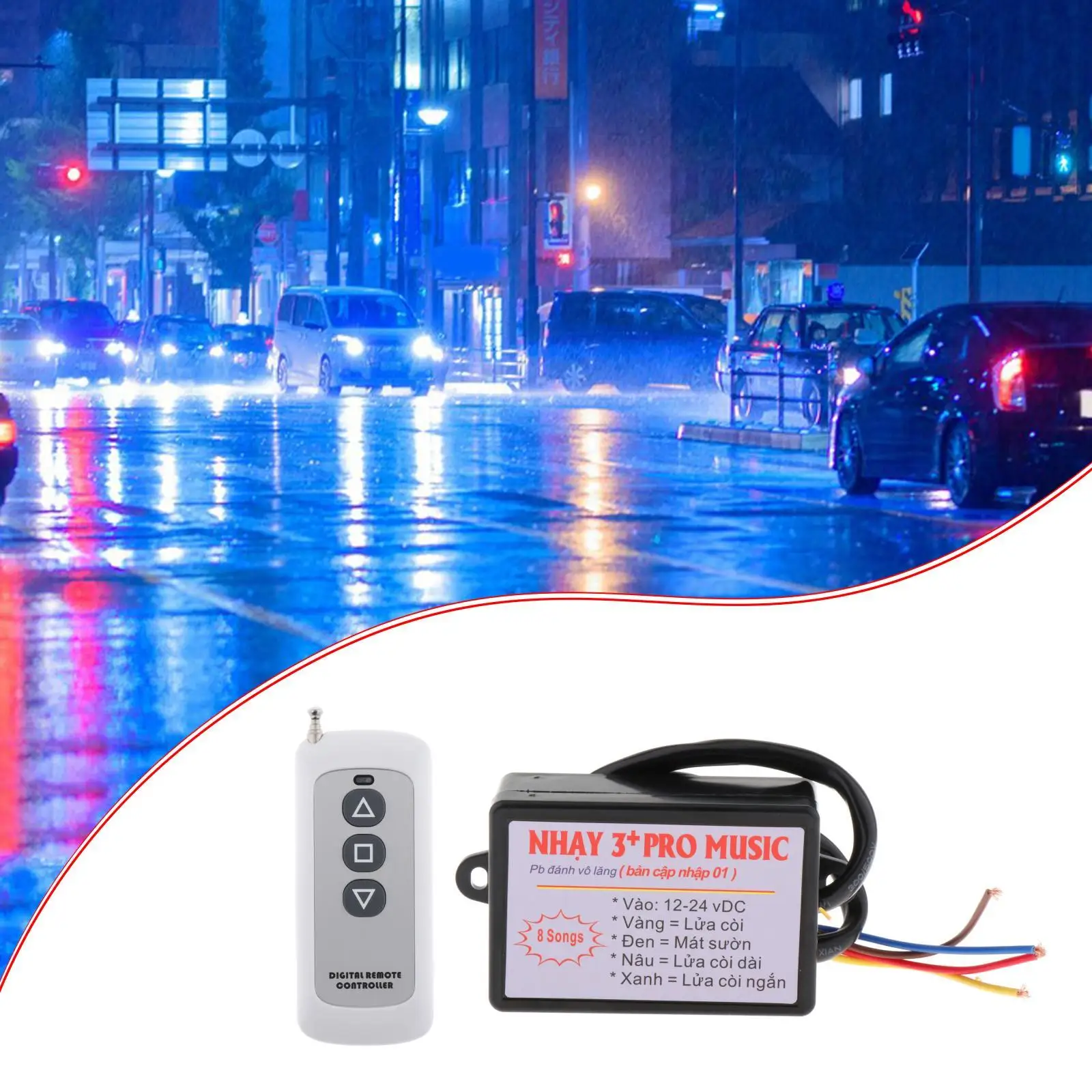 Adjustable Electric Horn Speaker 12-24V Sound Control Unit Flexible Installation for Car Marine Truck