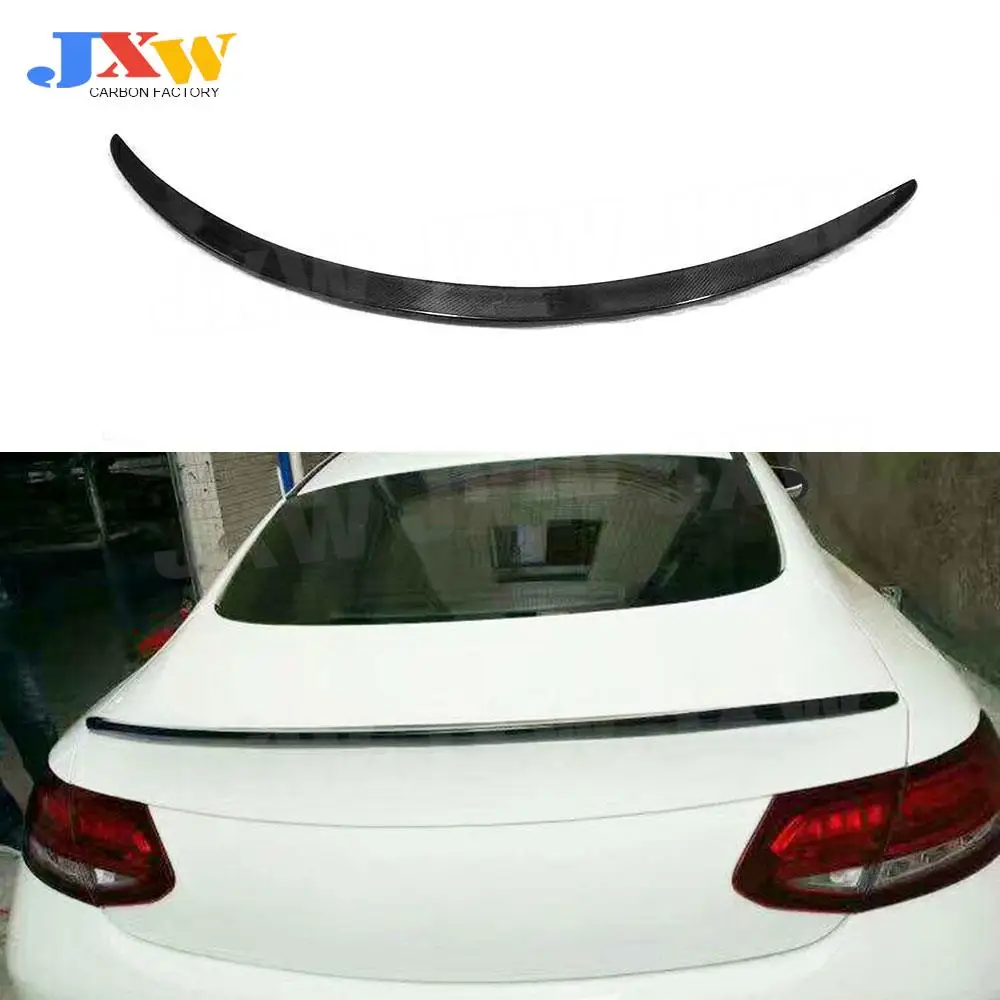 

Carbon Fiber Rear Spoiler for Benz W205 C205 C180 C200 C250 C300 C350 C63 AMG Coupe 2 Door 15-2017 Rear Trunk Duck Spoiler Wing