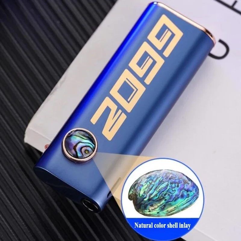 Fashionable Shell Cat Eye Open Flame Inflatable Lighter Compact and Portable Silent Ignition Sensor Lighter Smoking Accessories