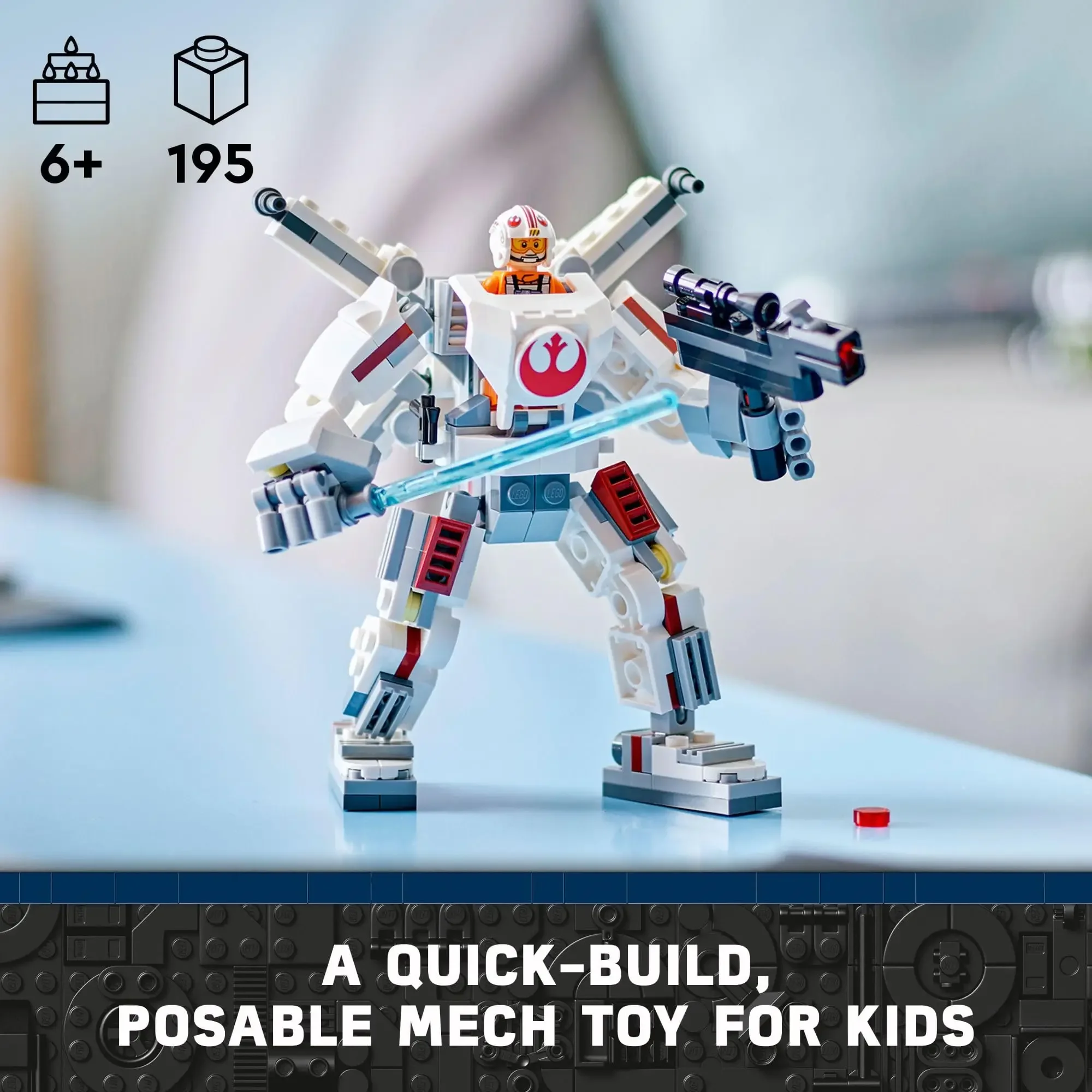 LEGO Star Wars Luke Skywalker X-Wing Mech com Luke Skywalker
