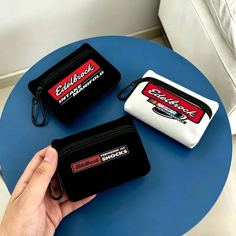 Auto Performance Brand E-EdelbrockS Oxford Fabric Mini Coin Wallet Smooth Zipper Hanging Design Small Storage Bag For Travel