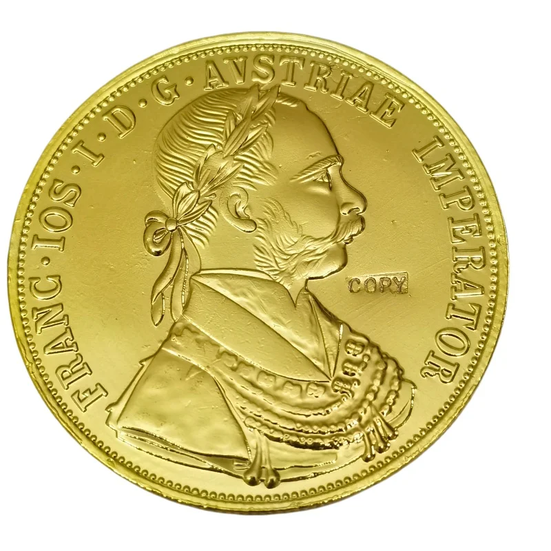 Реплика золотой монеты Франц Иосиф I, 4 дуката Австрии, 1915 год