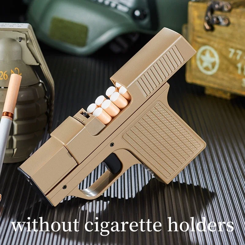 Nieuwe Pistool Aansteker Pistool met Tijdschrift Sigarettenhouder Aansteker multifunctionele Winddicht Jet vlam Gasaanstekers voor Mannen Kleine gift
