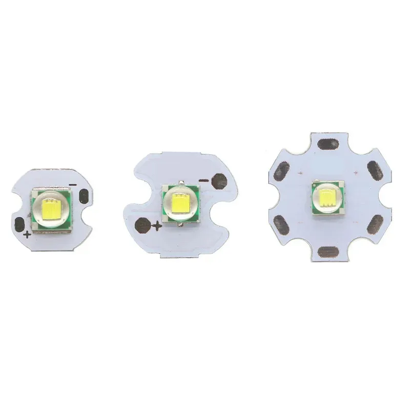 

LED Chip Emitter for Flashlight, High Power LED Chip, Aluminum PCB Board, White, DIY, 5050, 1-3W, 10mm, 16mm, 20mm