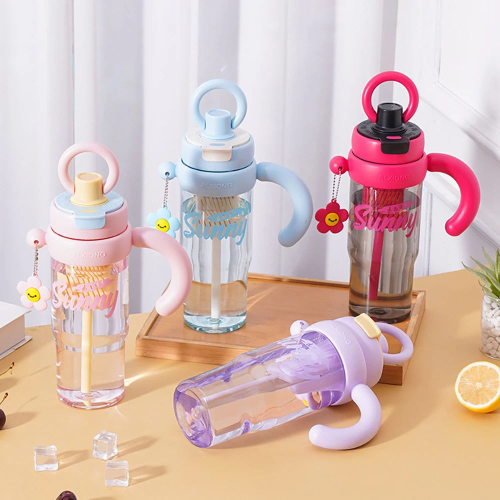 1200ml Dual Drinking Water Bottle With Handle Tea Infuser Leakproof BPA Free Plastic Portable Large Capacity School Office
