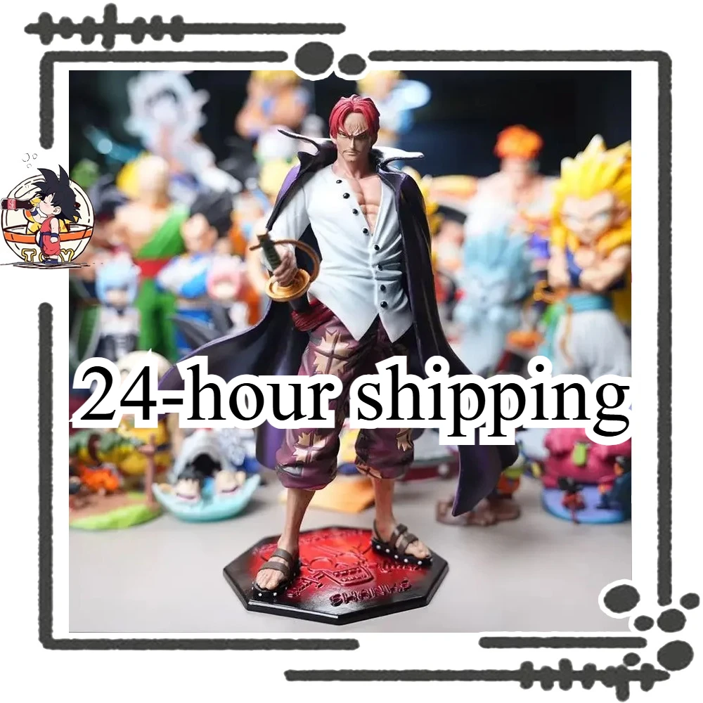 

In Stock One Piece Action Figure Shanks Anime Figure Dragon Tiger Red Hair GK Statue Tide Play Desk Decoration Toy for Kids Gift