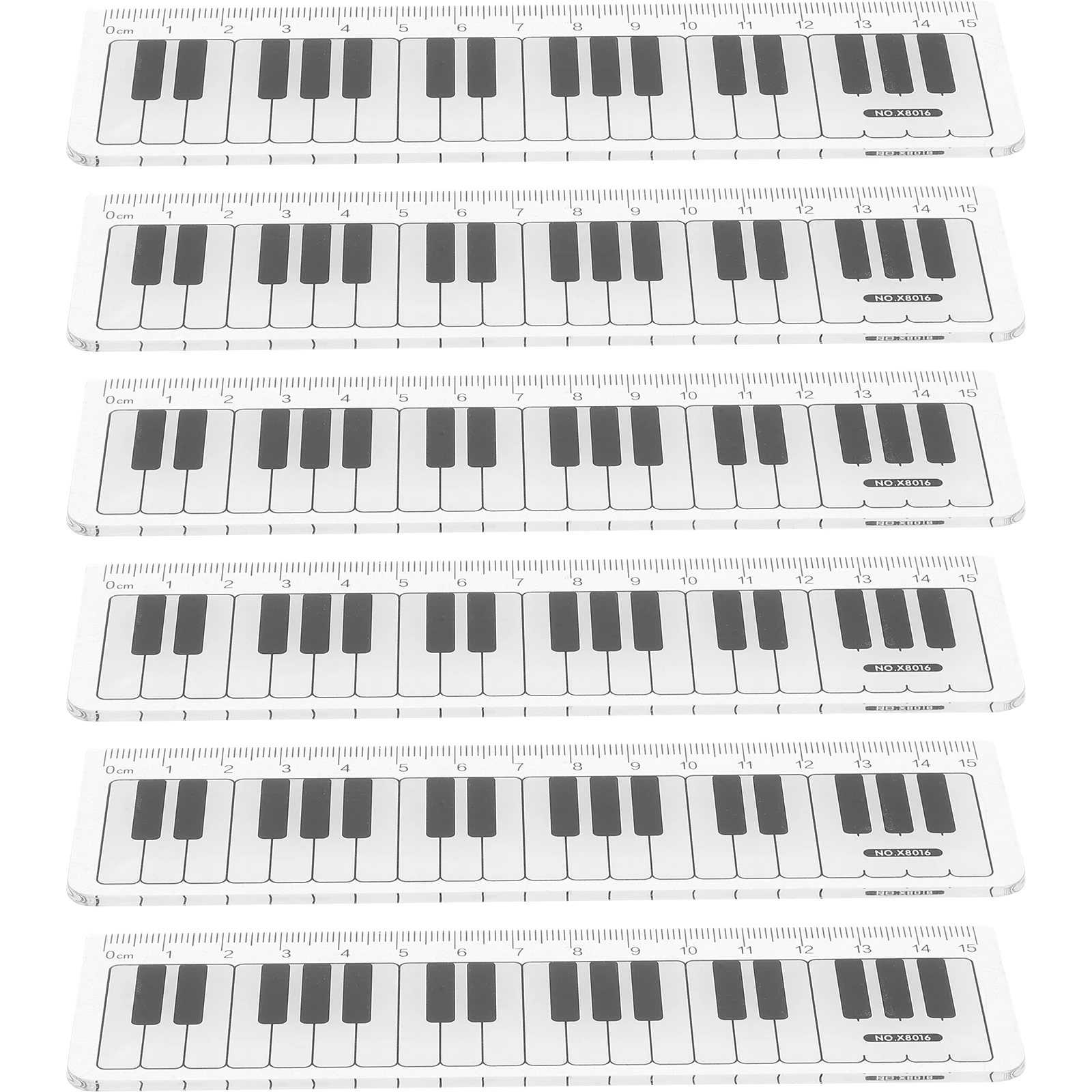 

Music Theme Ruler Keyboard Plastic Straight Rulers Geometric for Geometry