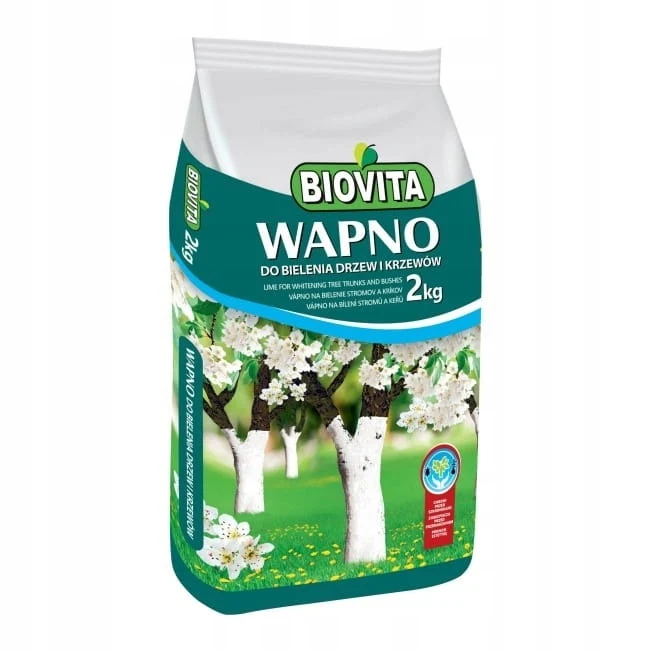 Biovita limoen voor het witter maken van boomstammen van struiken en de zuurontlasting van de bodem 2 kg