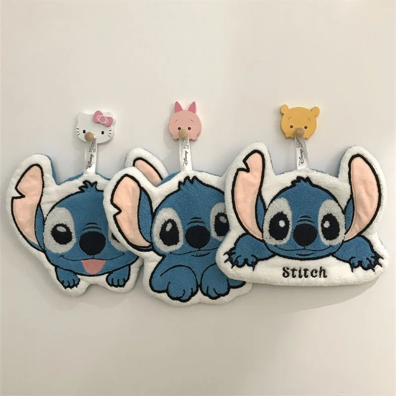 Stitch limpar as mãos toalhas pendurado tipo kawaii toalhinha super macio espessamento algodão sem derramamento lenço cozinha banheiro