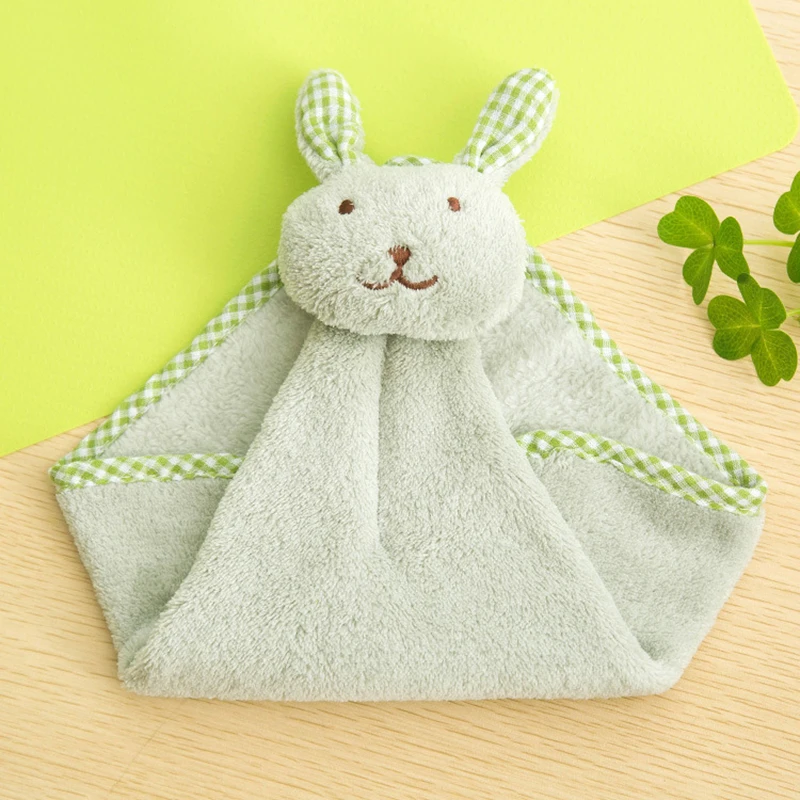 1pc Hand Towel Hanging Cute Cartoon Animal Practical Plush Kitchen Soft Hanging Bath Wipe Household Kitchen Cleaning Accessories